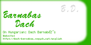 barnabas dach business card